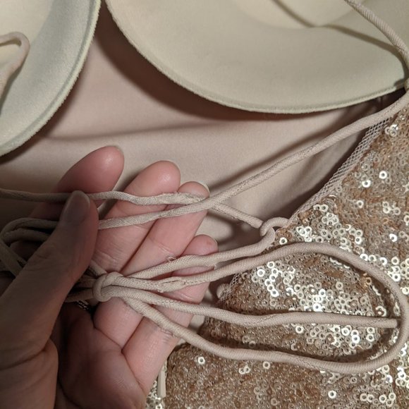 THEIA Jessica Bridesmaid Dress (Matte Rose Gold) - Picture 6 of 7